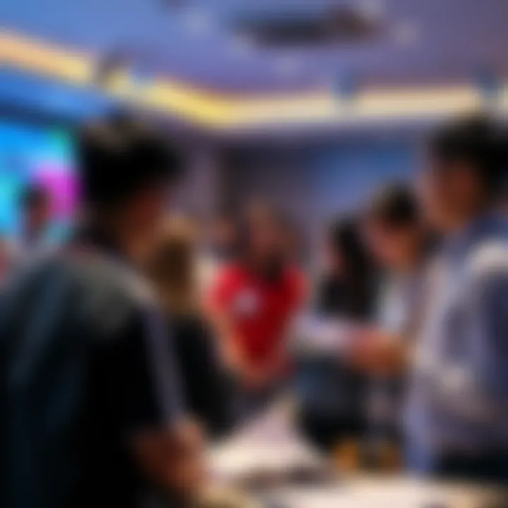 People attending a workshop on blockchain and DeFi in Korea, engaging with educational materials and discussions.