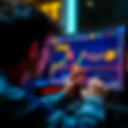 A person looking at a computer screen displaying charts and cryptocurrency data, reflecting concerns about GTBS (Gatbits) investment legitimacy.