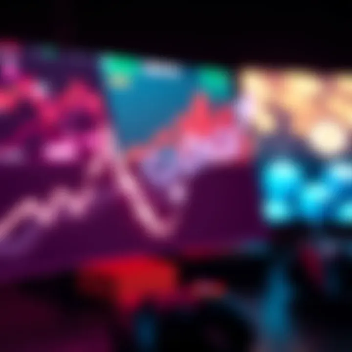 Graph showing a sudden spike in trading activity of the GUN token, with a background related to gaming.