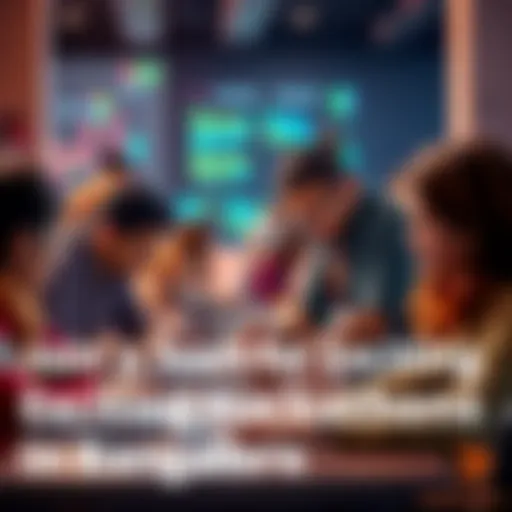 A group of people working together on laptops during a hackathon in Bangalore