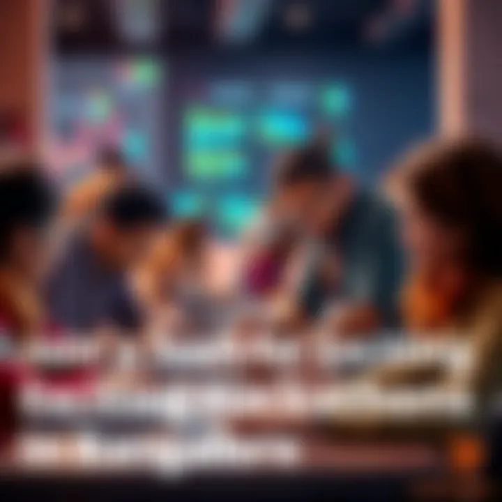 A group of people working together on laptops during a hackathon in Bangalore