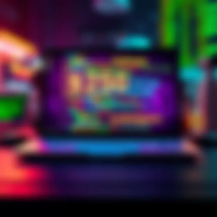 A vibrant graphic showing a laptop with coding symbols, representing a hackathon event seeking sponsors for tech projects.