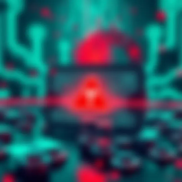 Hacked Rabby Wallet A graphic showing a digital wallet with a red alert symbol, indicating a hacking incident. Money icons are shown disappearing from the wallet.