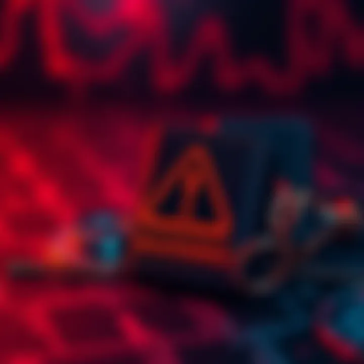 Hacked Crypto Wallets A digital representation of two compromised MetaMask wallets with a warning sign, symbolizing the security risks of using cloud services for cryptocurrency.