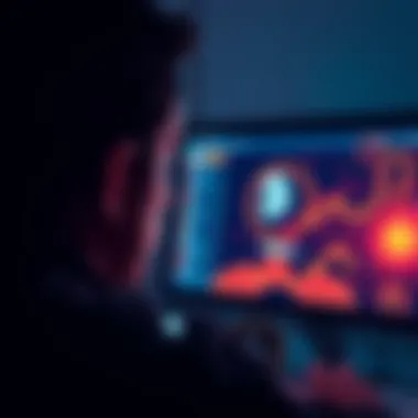 Hacked Pi Tokens A distressed person looking at a computer screen showing a hacked account and missing tokens