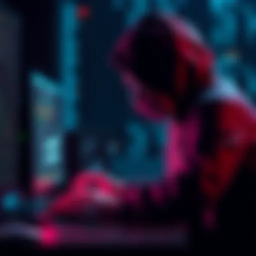 A hacker using a computer to gain unauthorized access to an account, showcasing the potential risks of inadequate security measures.