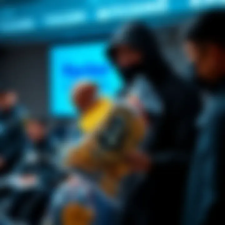 A hacker hands over bags filled with bitcoin to South Korean authorities at a press conference.