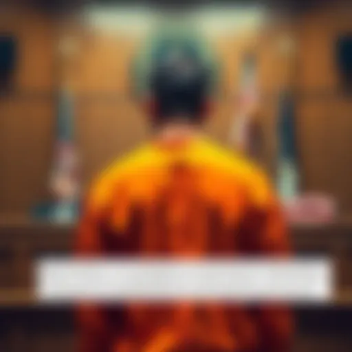 A man wearing an orange jumpsuit stands in court, facing the judge after being sentenced for hacking the SEC's Twitter account to manipulate Bitcoin prices.