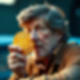 Hal Finney discussing his early experiences with Bitcoin and Satoshi Nakamoto, capturing a moment of his legacy in cryptocurrency history.