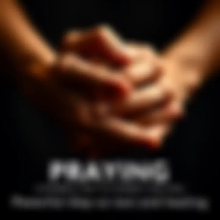 Hands in Prayer A pair of hands clasped together in prayer, symbolizing connection and healing.