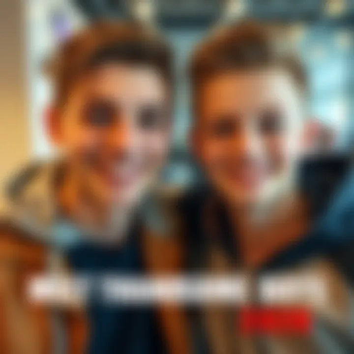 Two charming boys smiling at the camera, showcasing their charismatic looks and friendly demeanor.