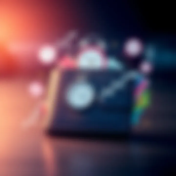 Hard Wallet with ADHD Illustrations A hard wallet surrounded by ADHD-related symbols like a clock and checklists, representing the balance between security and managing attention challenges.