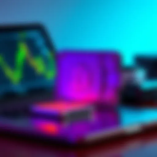 A hardware wallet displayed next to a laptop, highlighting secure crypto storage options.