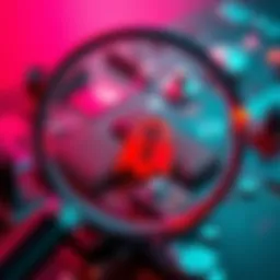 A visual representation of hardware wallets under a magnifying glass, symbolizing scrutiny and security concerns