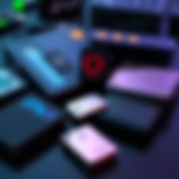Hardware Wallets for FIDO/U2F A collection of Trezor and Ledger hardware wallets designed for secure FIDO/U2F token usage, showcasing their sleek designs and functionality.