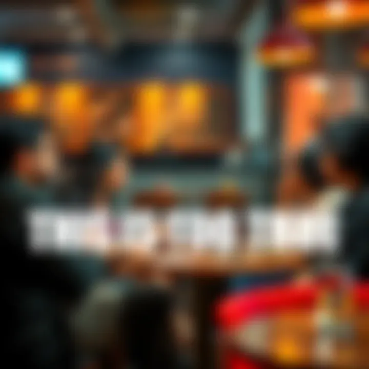 A diverse group of people discussing serious topics in a café, highlighting real issues of modern life