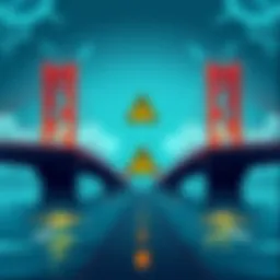 Illustration of a bridge with a warning sign indicating closure, symbolizing the shutdown of the HashportNetwork bridge on May 31