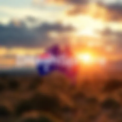 HashSphere logo with a backdrop of the Australian landscape, symbolizing its role in Project Acacia.