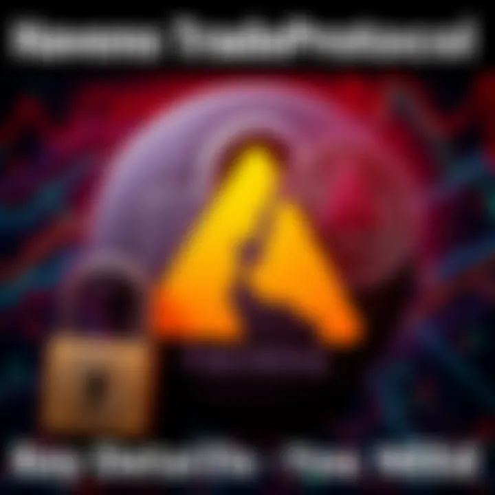 A digital graphic showing a warning sign with Monero coins and a broken lock, symbolizing a security breach in Haveno TradeProtocol.