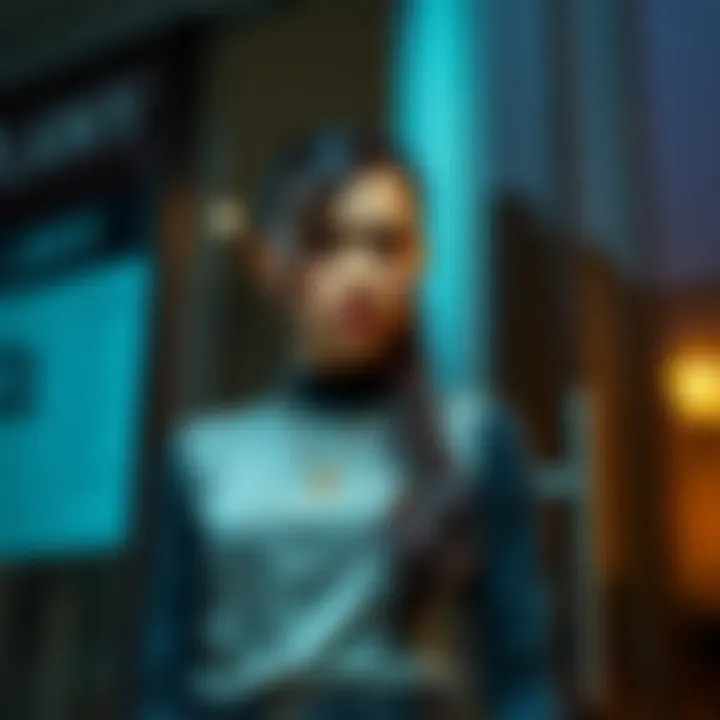 Hawk Tuah Girl standing outside a law office, showing concern about her involvement in the Solana meme coin lawsuit