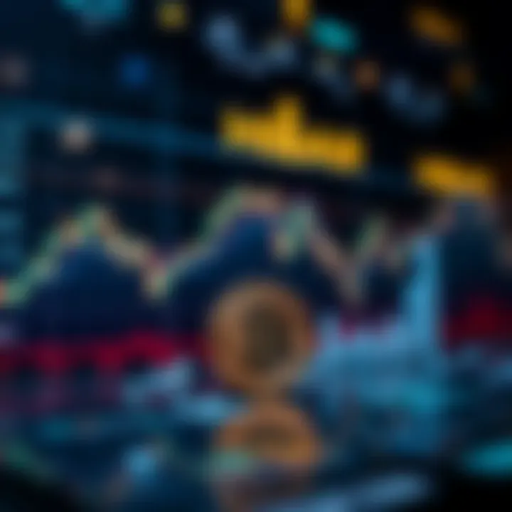 A chart showing HBAR's market performance over six years, with focus on its ranking and potential growth. A symbol of cryptocurrency in the foreground represents market trends.