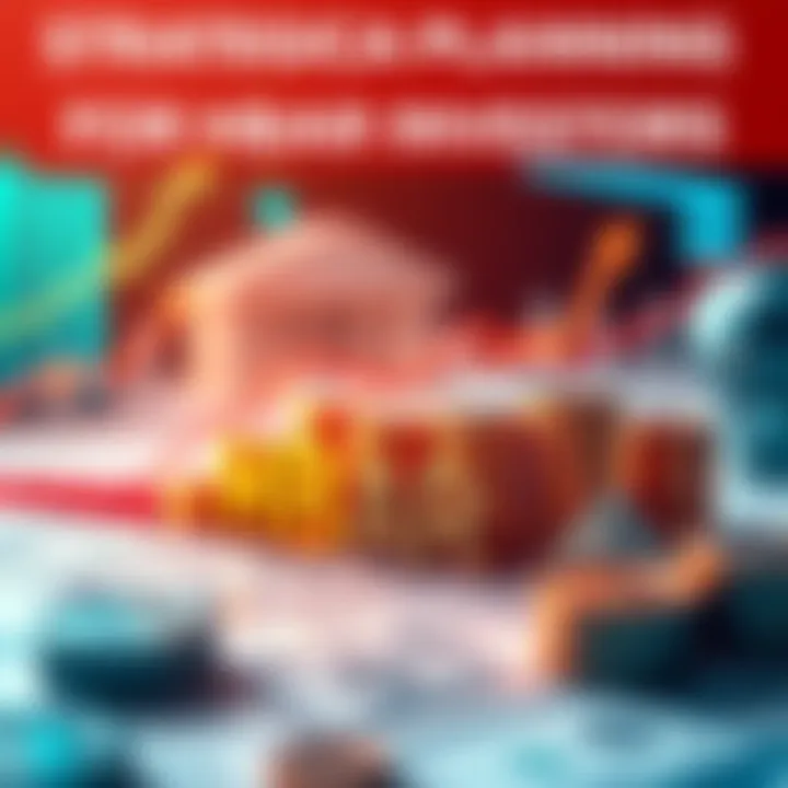 A visualization of financial growth with HBAR symbols, representing investment strategies in a rising market.