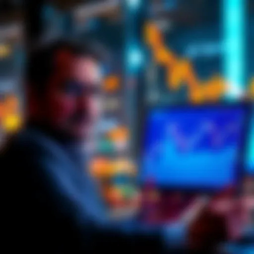 An investor sharing insights about investing in HBAR with a digital chart showing price predictions