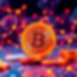Hbar Cryptocurrency Concept Graphic representation of Hbar with digital currency symbols and blockchain elements
