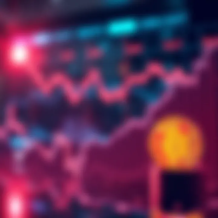A chart showing HBAR's market trends and regulatory impacts with a graph upward trend and crypto symbols