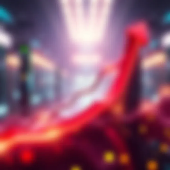 HBAR logo with upward trend chart, representing its growth in the real-world assets market compared to LINK, XLM, and AVAX.