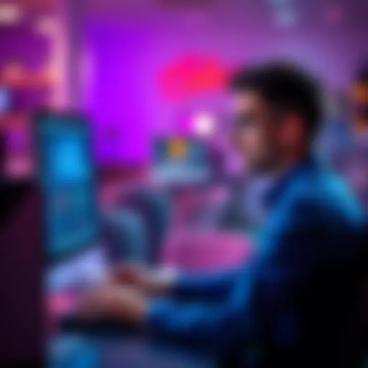 Person looking at computer screen, confused about missing hbar funds after transfer.