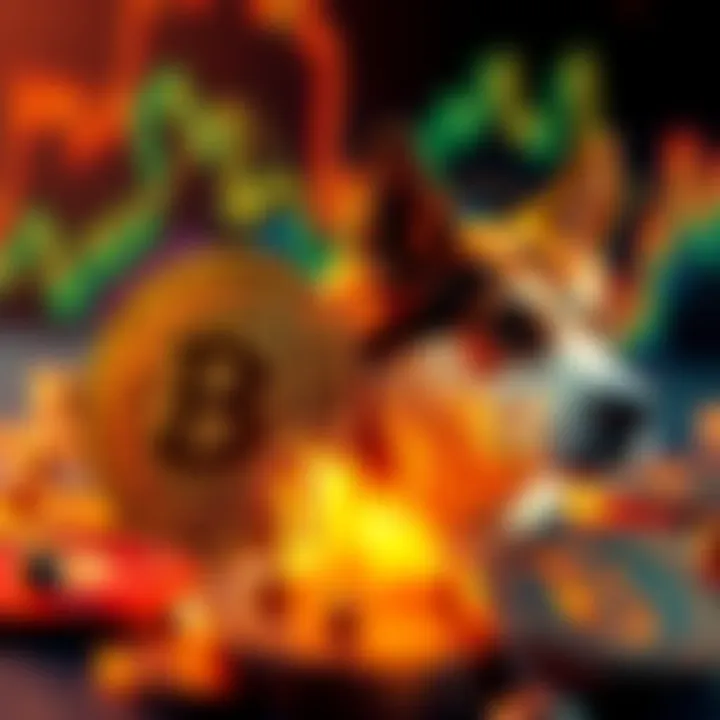 Two cryptocurrency tokens, HBAR and DOGE, displayed side by side, with HBAR appearing stronger in the market analysis.