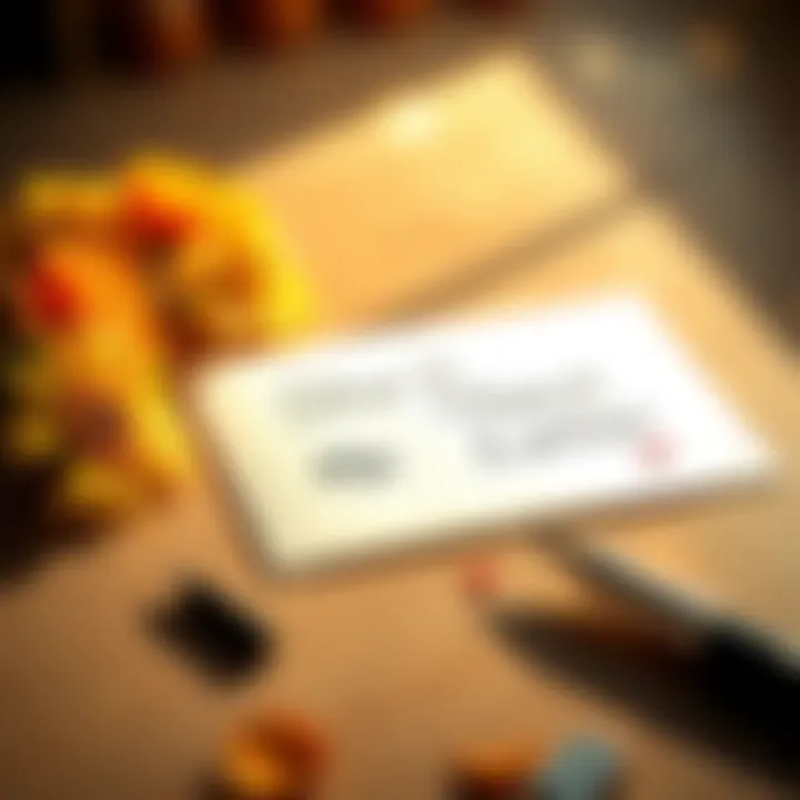 A handwritten note with the phrase 'She'll Thank Me Later' on a wooden table surrounded by warm light and flowers.