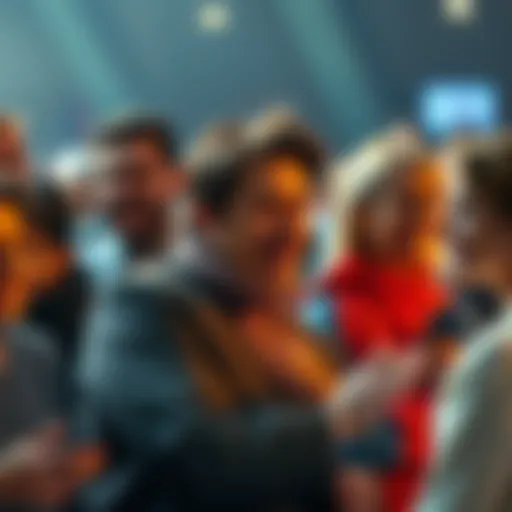 A group of people gathered, expressing emotions and discussing recent news, showing empathy and connection.