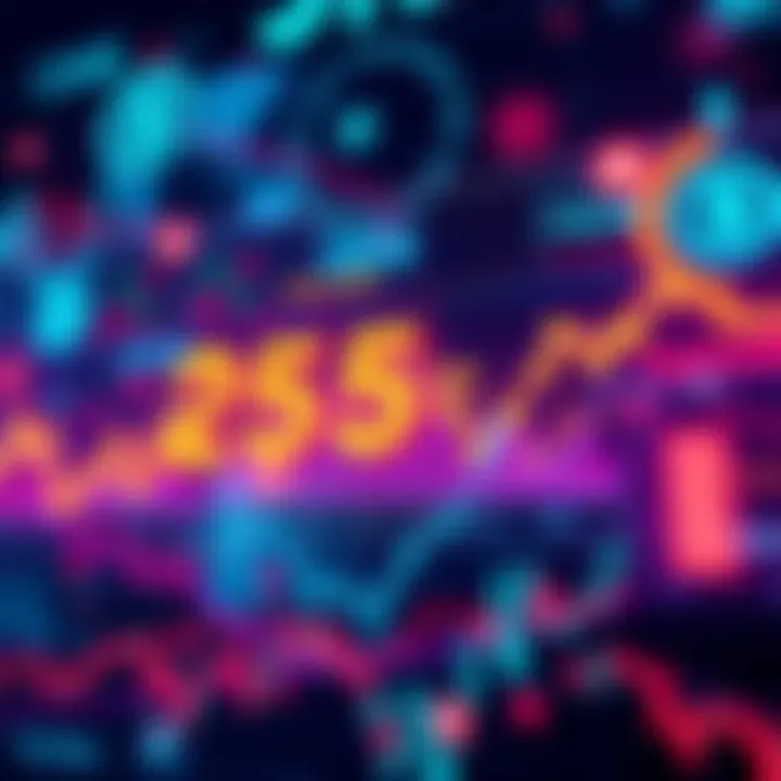 Graph showing Hedera price trends with a focus on reaching 25 cents by year-end, surrounded by market analysis symbols