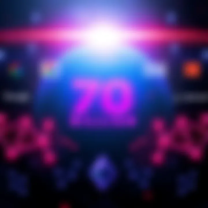 Visual representation of Hedera's network processing over 70 billion transactions with logos of Google, IBM, and Boeing in the background.