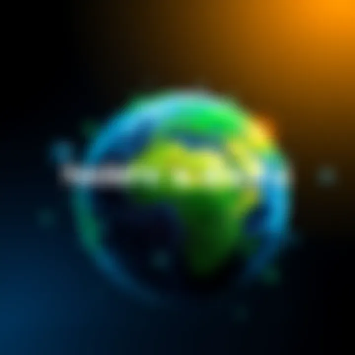 Hedera's logo alongside Dovu's logo with a background showing carbon credits and a green earth theme