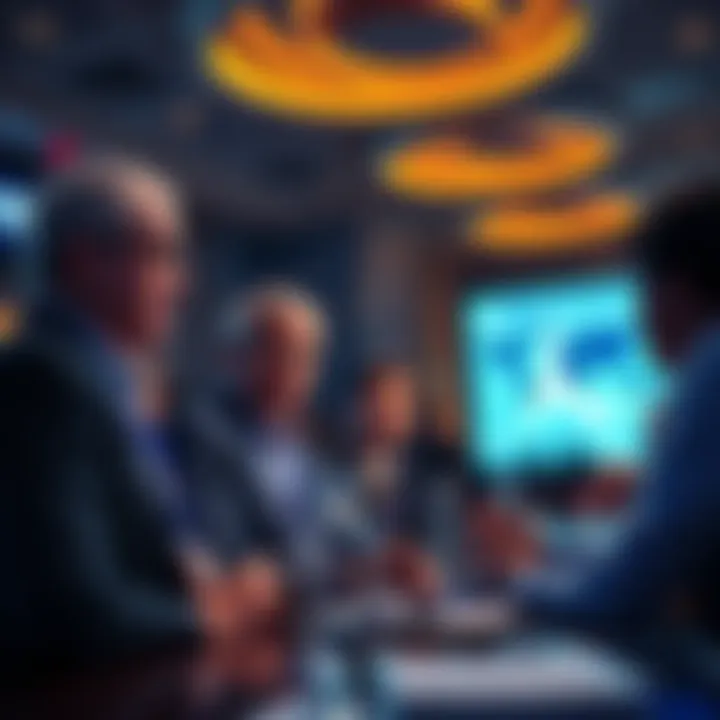 Hedera and DTCC members discussing blockchain at LFDT Summit in Jersey City.