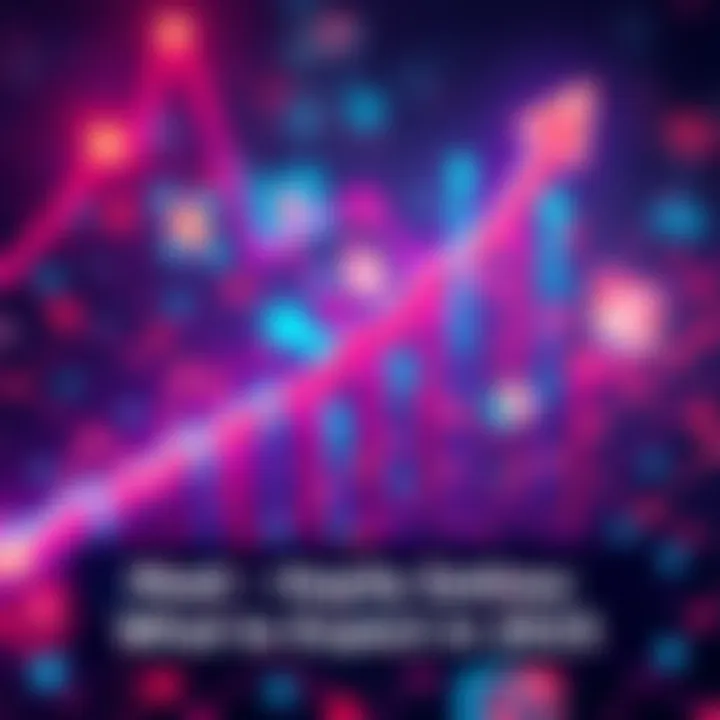 Hedera Growth Graph A graph showing positive growth trends for Hedera with upward arrows and digital icons representing technology.