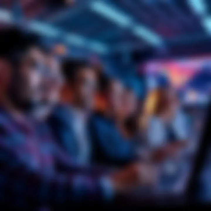 A diverse group of professionals engaging in an online course about Hedera Hashgraph, focusing on business applications of distributed ledger technology.