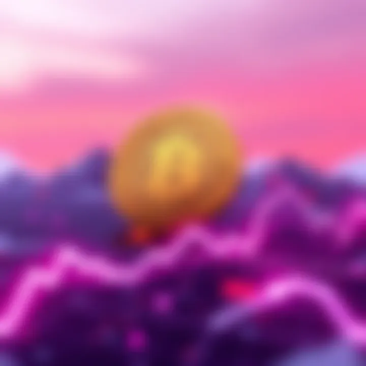 Illustration showing a digital representation of Hedera's HBAR cryptocurrency against a rising graph, symbolizing potential growth to $100.