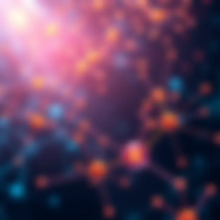 Illustration of nodes in a decentralized network connecting through topics to enhance communication and coordination.