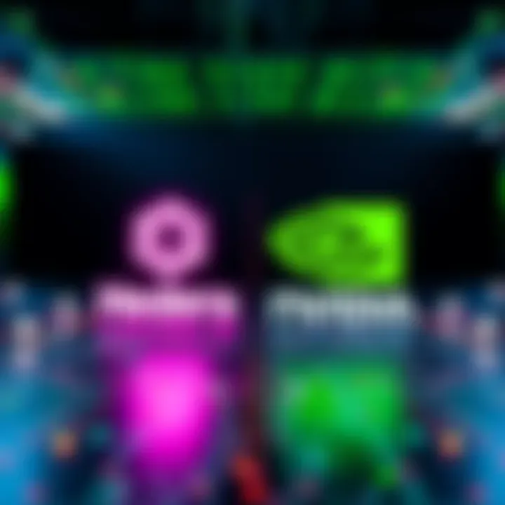 Logo of Hedera and NVIDIA side by side, symbolizing their collaboration in blockchain technology.