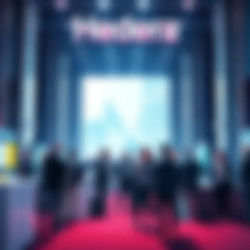 Hedera team representatives networking at Sibos 2026, showcasing partnerships with IoBuilders and Fireblocks.