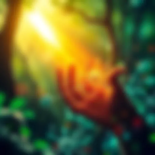 A visual representation of the Hedera network promoting sustainability, showing green technology and clean energy solutions.