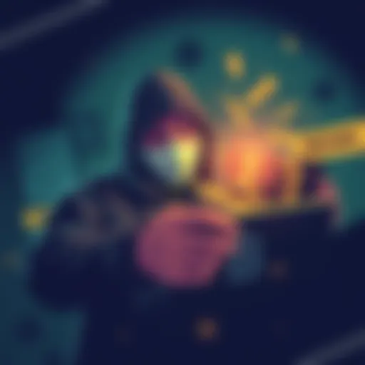 A bold heist scene showing a person in a mask collecting money from a digital treasury labeled #BONK.