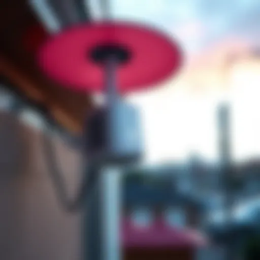 Helium Outdoor Wi-Fi Hotspot A Helium Outdoor Wi-Fi Hotspot mounted outside, showing strong signal but no device connection.