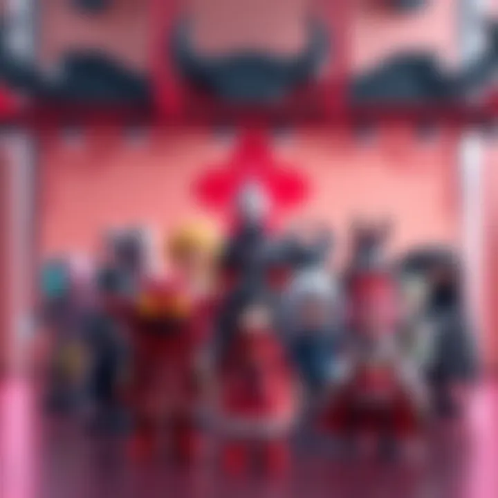 A display of Hello Abyss 3D models arranged together, showcasing detailed designs with one character missing, Faputa.