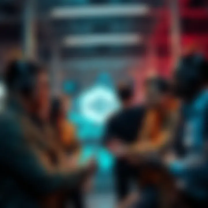 Hex Community Support A group of crypto investors discussing their belief in Hex and Richard Heart's vision, showcasing unity and confidence in the future of cryptocurrency.