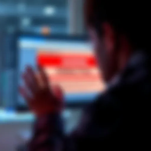 Hidden fees warning A person looking at a computer screen displaying a warning about hidden fees on deBridge.com during a financial transaction.